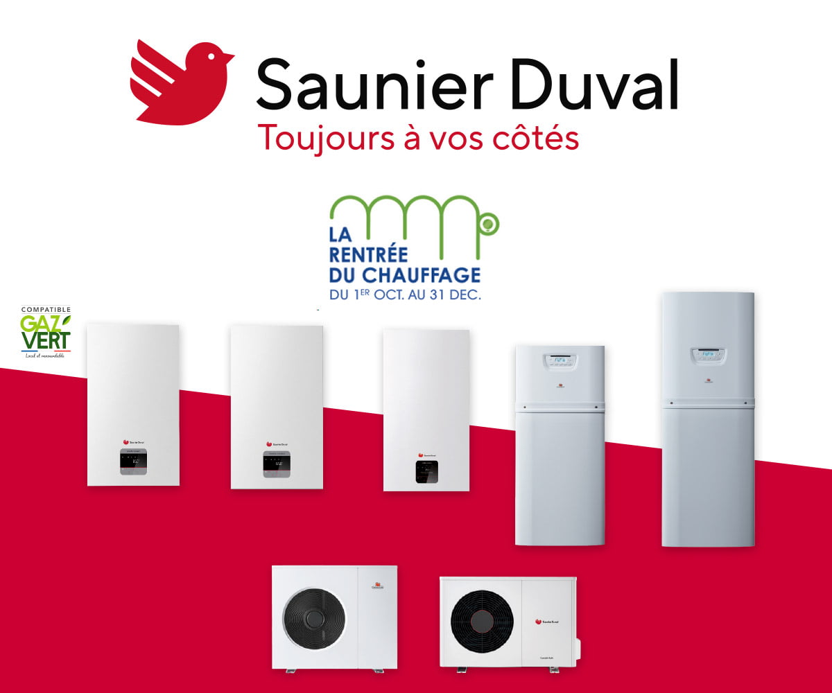 Jusqu'à 200 € TTC GRDF SAUNIER DUVAL 2024 La rentrée du chauffage